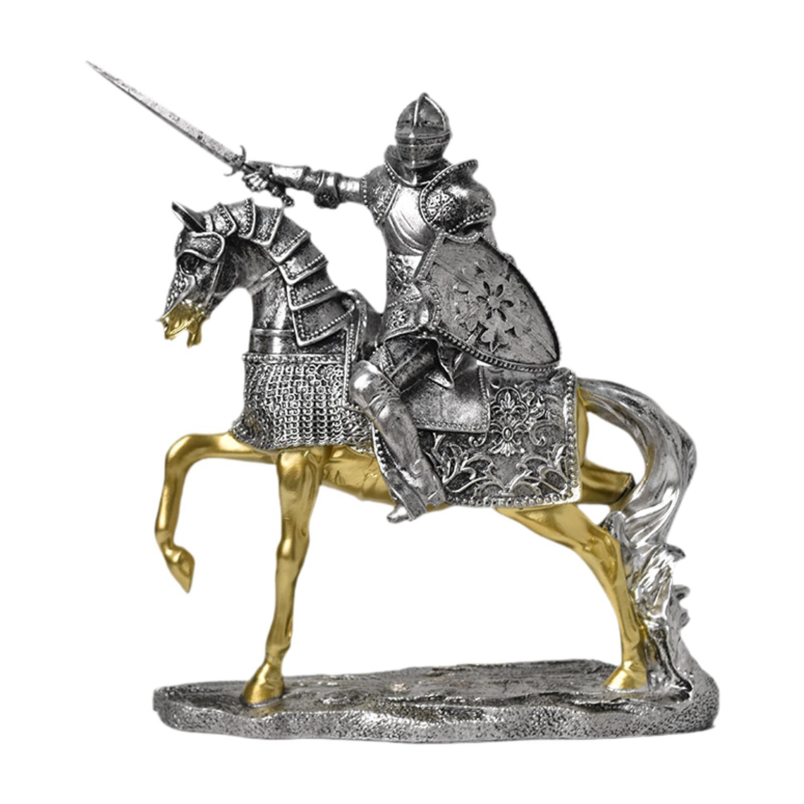 Vintage Collectible Ornaments - Статуя рыцаря-лошади в стиле ретро, винтажная