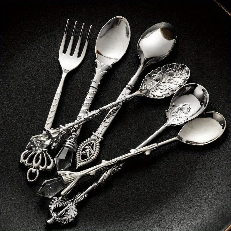 Vintage Collectible Spoons - 6 шт., винтажные ложки, вилка в