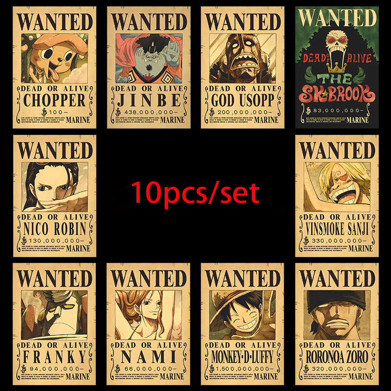 10 шт. Аниме One Piece: Плакат – обзор и цена Vintage Collectible Dolls