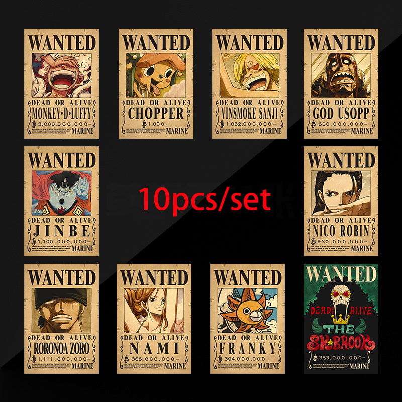 10 шт. Аниме One Piece: Плакат – обзор и цена Vintage Collectible Dolls